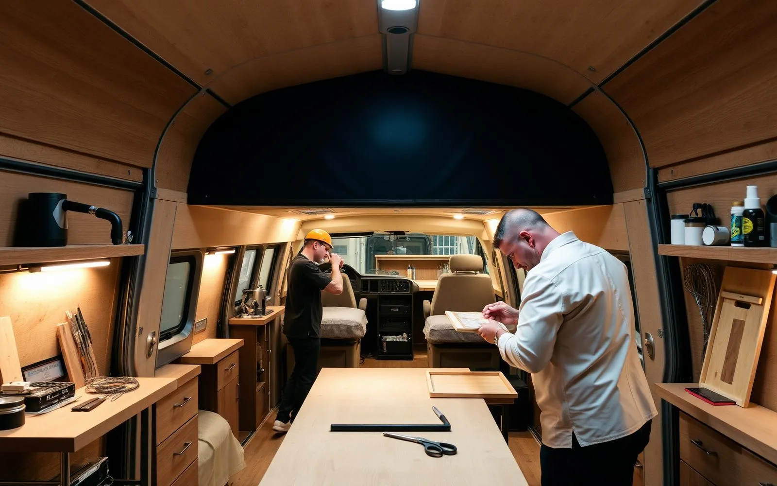 Inside the Motohom studio at Vasai East, where the caravans are built and serviced